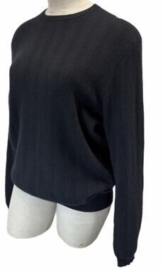 Mark Shale 100% Cashmere Black Crew Neck Knit Sweater Pullover Unisex 2XLT Tall